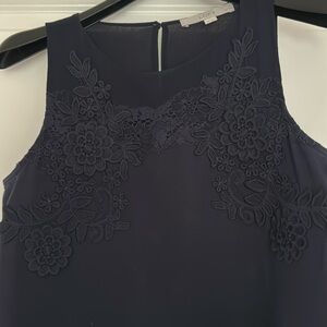 Navy Loft Sleeveless Dress